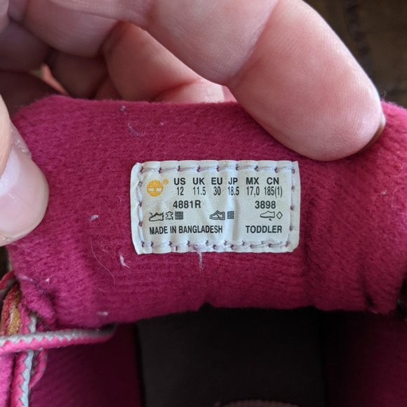 Timberland Girls Boots Size 12 - Picture 4 of 4